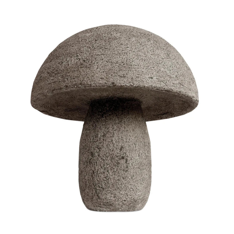 Currey & Co-Granite Stone Textured Outdoor Mushroom Sculpture-Statues & Sculptures-Small-LOOMLAN