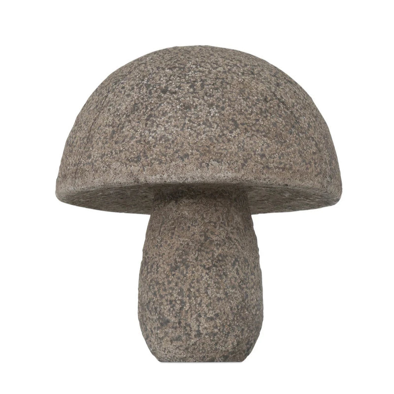 Currey & Co-Granite Stone Textured Outdoor Mushroom Sculpture-Statues & Sculptures-Small-LOOMLAN