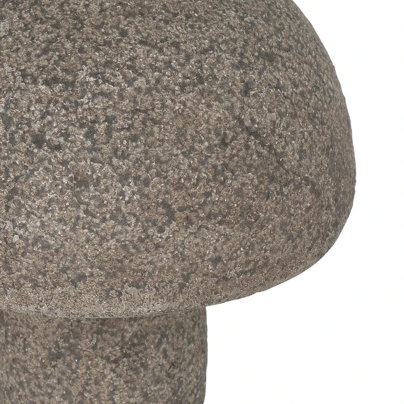 Currey & Co-Granite Stone Textured Outdoor Mushroom Sculpture-Statues & Sculptures-Small-LOOMLAN