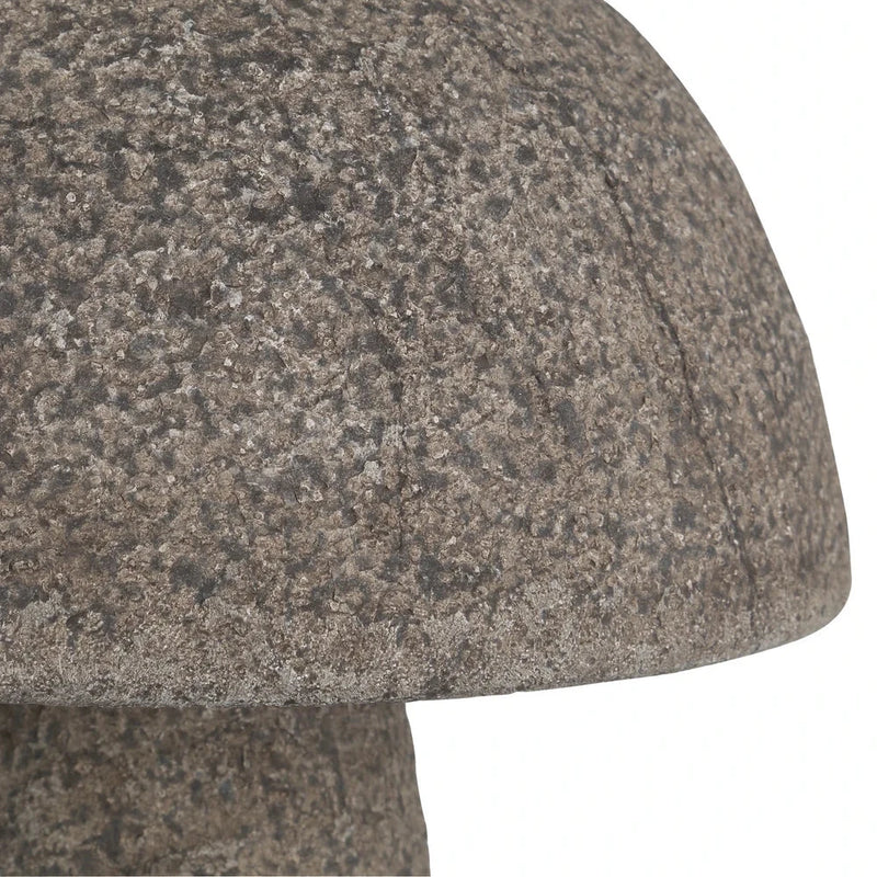 Currey & Co-Granite Stone Textured Outdoor Mushroom Sculpture-Statues & Sculptures-Small-LOOMLAN