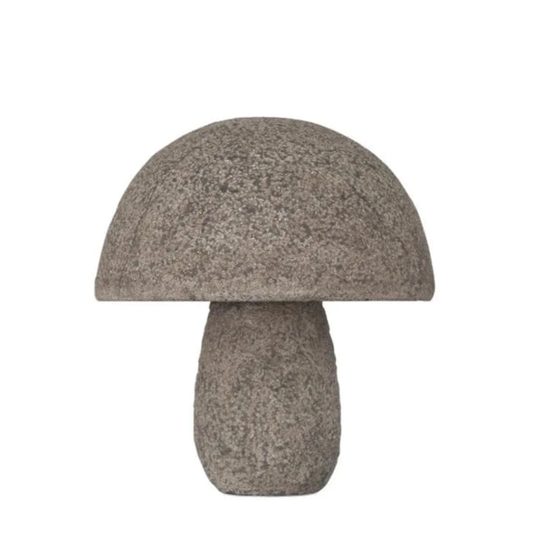 Currey & Co-Granite Stone Textured Outdoor Mushroom Sculpture-Statues & Sculptures-Small-LOOMLAN