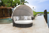 Graphite Canopy Daybed With Sunbrella All Weather Patio Furniture Outdoor Cabanas & Loungers LOOMLAN By Panama Jack Outdoor