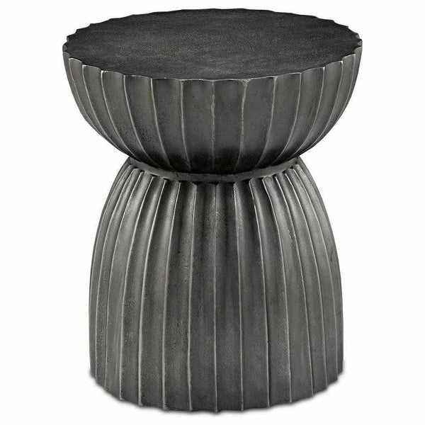 Graphite Rasi Graphite Table/Stool Outdoor Accessories LOOMLAN By Currey & Co
