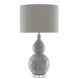 Gray Blue Taupe Clear Idyll Table Lamp Table Lamps LOOMLAN By Currey & Co