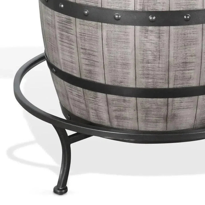 Gray Counter Height Barrell Pub Table Lazy Susan - LOOMLAN - Sunny D - Counter Tables