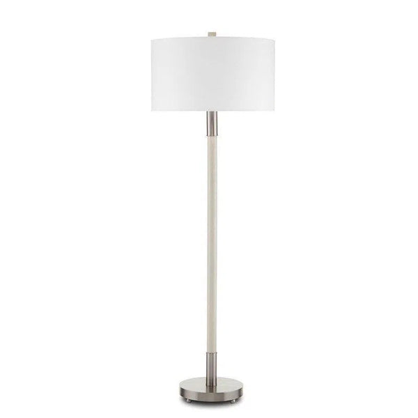Gray Salt Pewter Bravo Gray Floor Lamp Floor Lamps LOOMLAN By Currey & Co