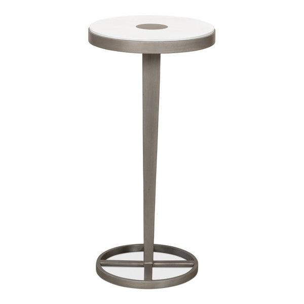 Great Mix Drink Table Working White-Dining Tables-Sarreid-LOOMLAN