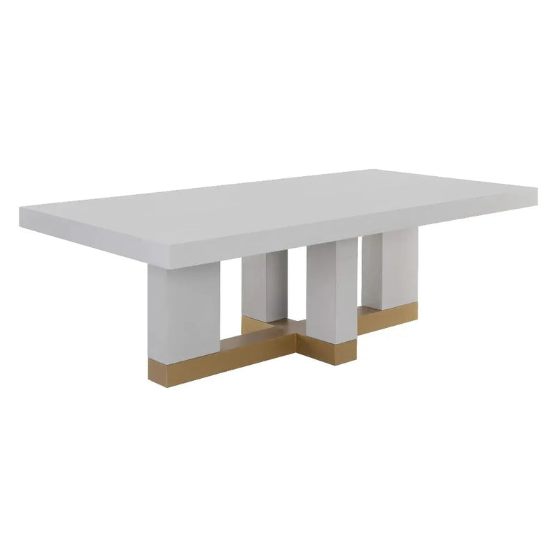 Greco Wooden Rectangular Dining Table-Dining Tables-SUNPAN-LOOMLAN