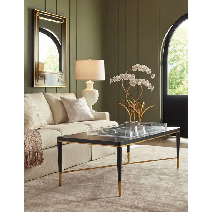 Greek Hall Wood Framed Wall Mirror - Black - LOOMLAN - Chelsea House - Wall Mirrors