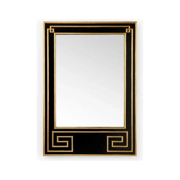 Greek Hall Wood Framed Wall Mirror - Black - LOOMLAN - Chelsea House - Wall Mirrors