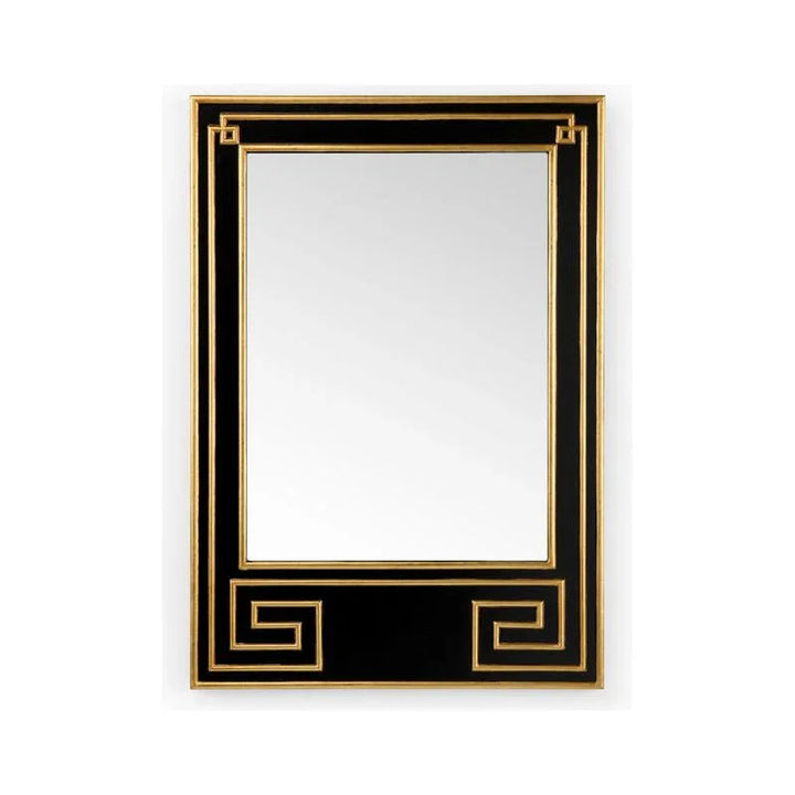 Greek Hall Wood Framed Wall Mirror - Black - LOOMLAN - Chelsea House - Wall Mirrors