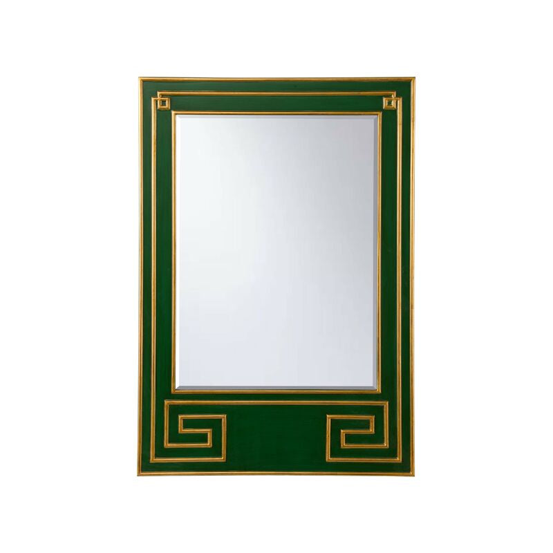 Greek Hall Wood Framed Wall Mirror - Dark Green-Wall Mirrors-Chelsea House-Green-LOOMLAN