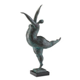 Green Black Butterfly Ballerina Bronze Statues & Sculptures LOOMLAN By Currey & Co