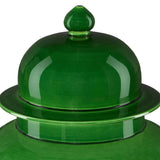 Green Imperial Green Temple Jar Vases & Jars LOOMLAN By Currey & Co