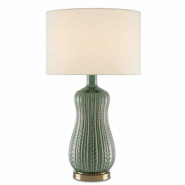 Green Mamora Green Table Lamp Table Lamps LOOMLAN By Currey & Co