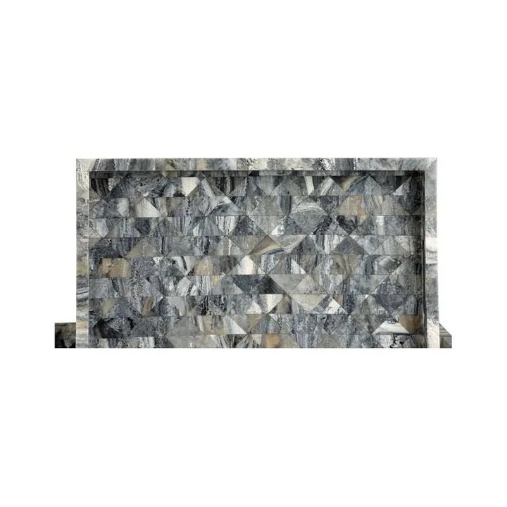 Greer Geometric Patterned Bone Tray - LOOMLAN - Wildwood - Trays