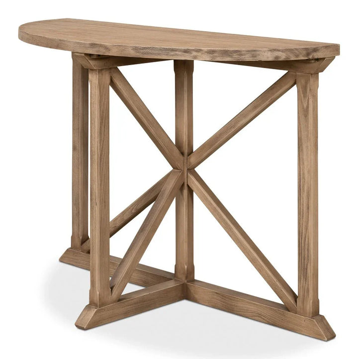 Gregorio Vineyards Half Moon Design Console Table - LOOMLAN - Sarreid - Console Tables