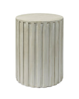 Grey Cement Fluted Column Mid Century Modern Side Table Side Tables LOOMLAN By Jamie Young
