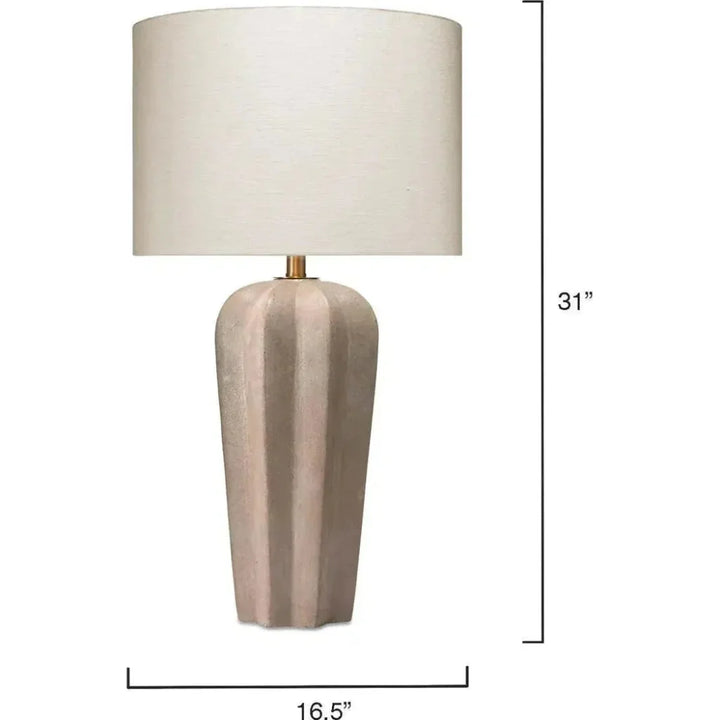 Grey Cement Regal Table Lamp - LOOMLAN - Jamie Young - Table Lamps