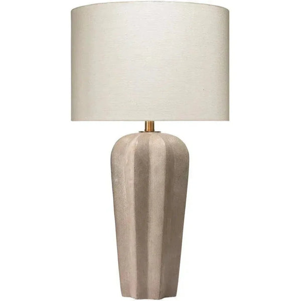 Grey Cement Regal Table Lamp - LOOMLAN - Jamie Young - Table Lamps