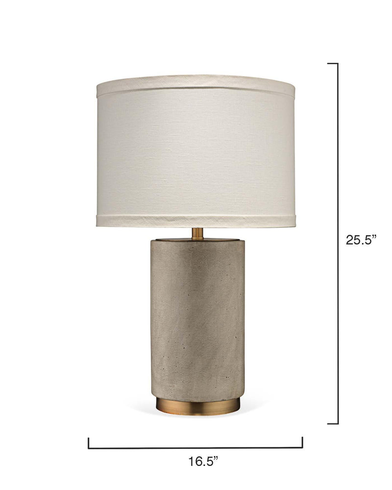 Grey Cement Tin Metal Mortar Table Lamp Table Lamps LOOMLAN By Jamie Young