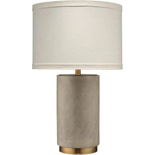 Grey Cement Tin Metal Mortar Table Lamp - LOOMLAN - Jamie Young - Table Lamps