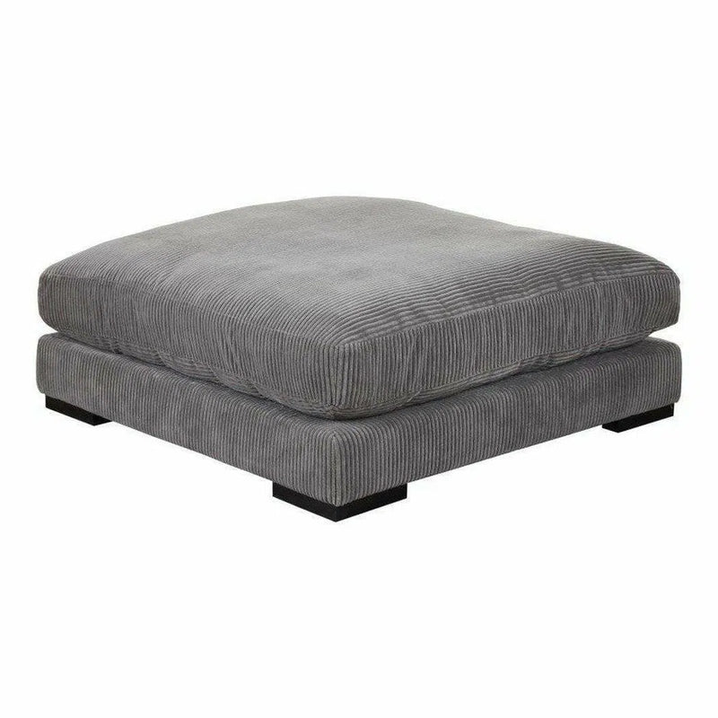 Grey Corduroy Couch Down Filled Modular Ottoman Modular Components LOOMLAN By Moe's Home