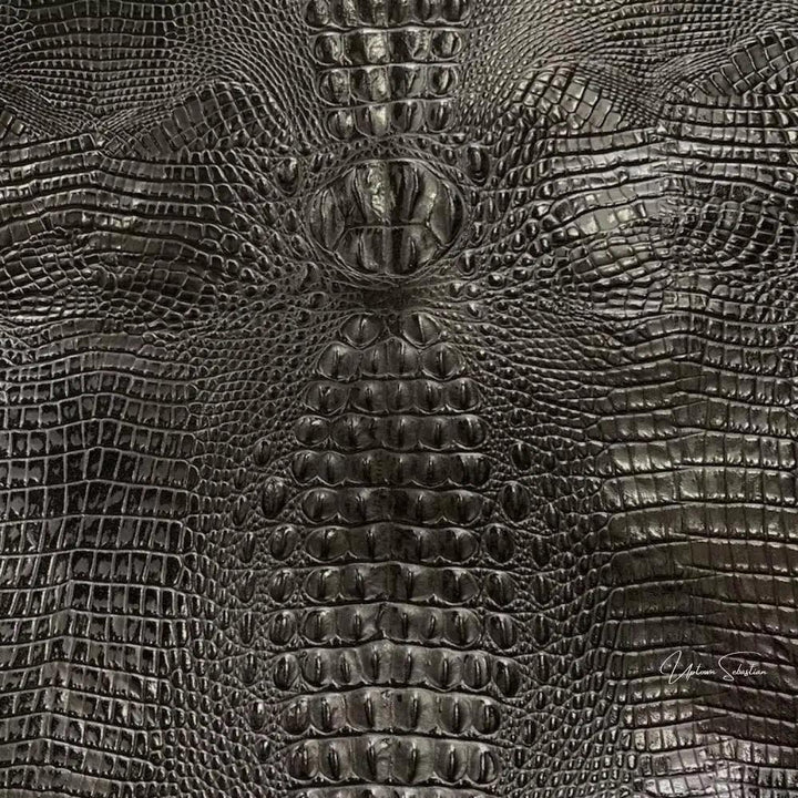 Grey Croc Western Couch Grey Alligator Embossed Leather - LOOMLAN - Uptown Sebastian - Sofas & Loveseats