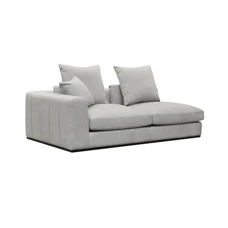 Grey Linen Sullivan Modular Left Facing Sofa Chaise Alba Stone Linen Modular Components LOOMLAN By LHIMPORTS