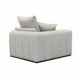 Grey Low Profile Linen Sectional Corner Chair- Alba Stone Sectionals LOOMLAN By LHIMPORTS