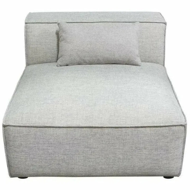 Grey Modular Sectional Sofa Slipper Chair In Barley-Modular Components-Diamond Sofa-LOOMLAN