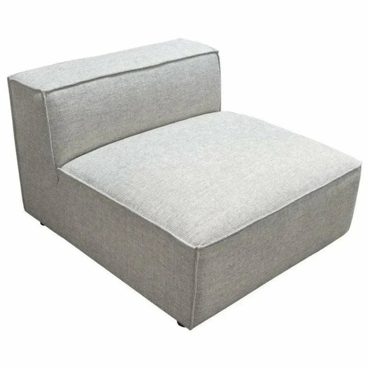 Grey Modular Sectional Sofa Slipper Chair In Barley-Modular Components-Diamond Sofa-LOOMLAN