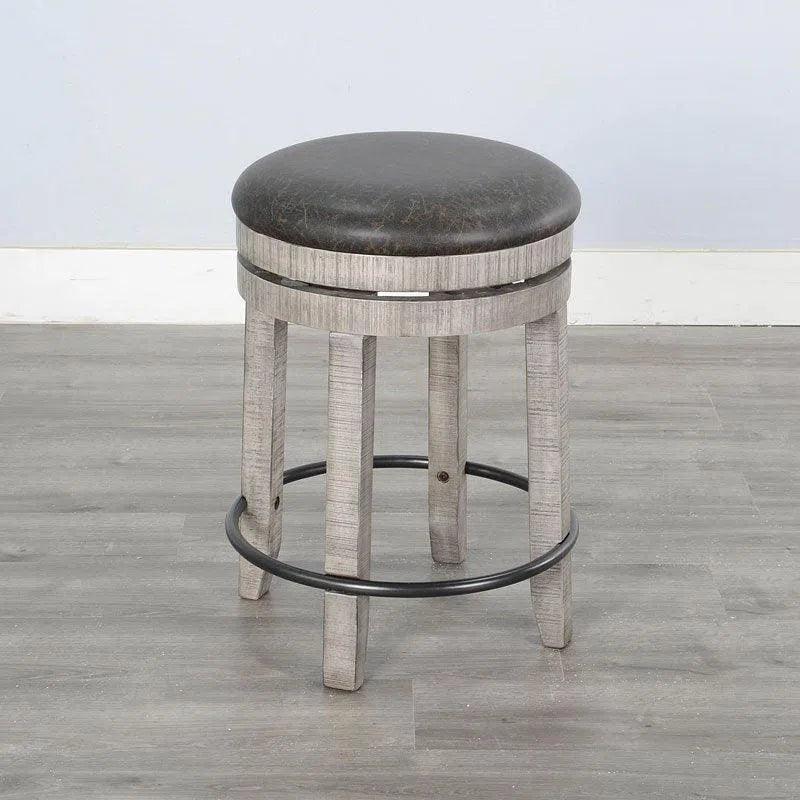 Grey Round Counter Barrel Table Set Stoolsout Backs