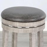 Grey Round Counter Barrel Table Set Stoolsout Backs