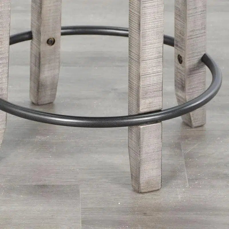 Grey Round Counter Barrel Table Set Stoolsout Backs