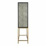 Moe's Home-Grey Shagreen Bar on Stand-Home Bar Cabinets-LOOMLAN