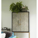 Moe's Home-Grey Shagreen Bar on Stand-Home Bar Cabinets-LOOMLAN