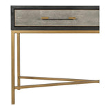 Grey Shagreen Console Table With Drawers