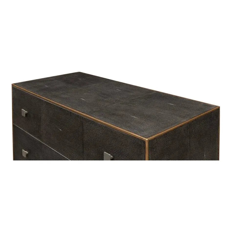 Grey Shagreen Leather Dresser