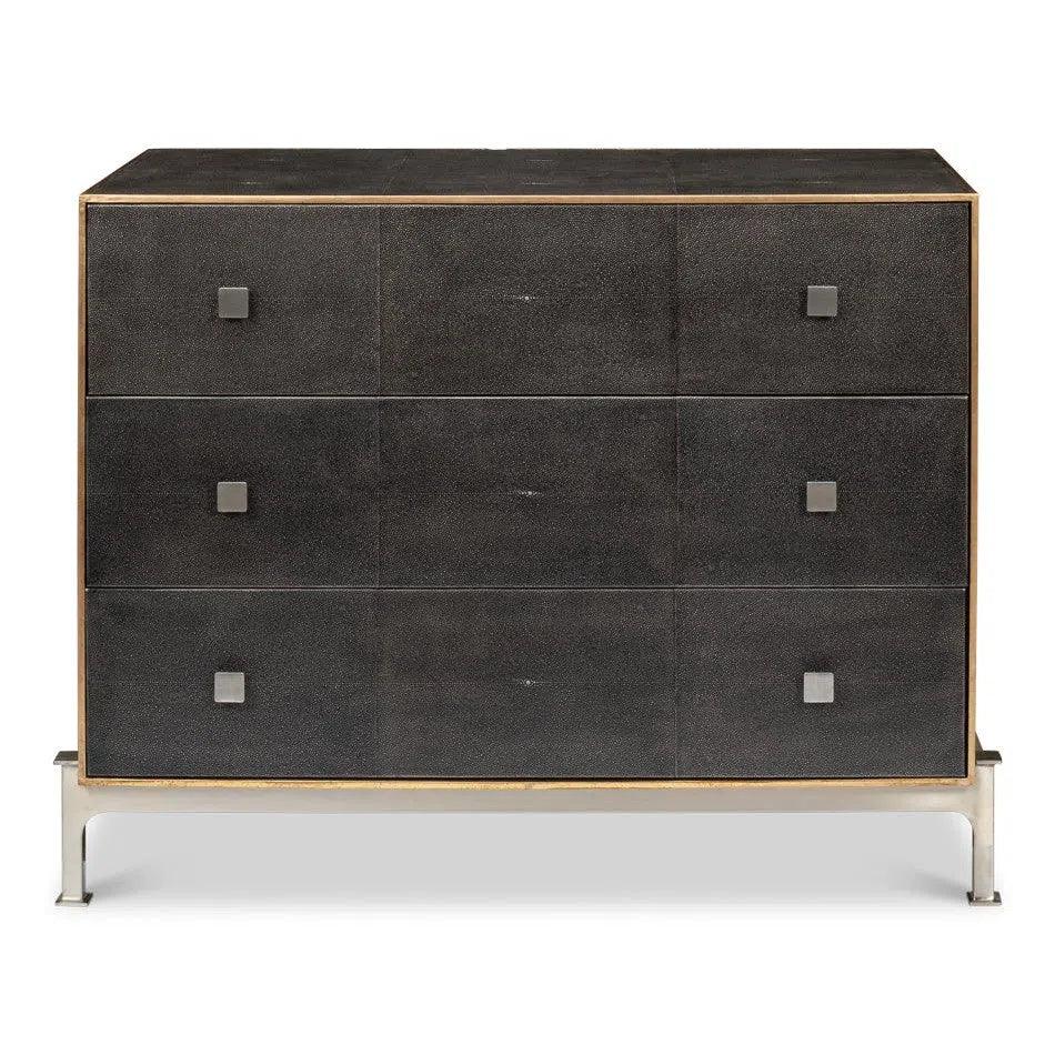 Grey Shagreen Leather Dresser