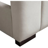 Grey Velvet Tufted Eastern King Bed Frame Beds LOOMLAN By Diamond Sofa