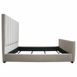 Grey Velvet Tufted Queen Bed Frame Beds LOOMLAN By Diamond Sofa