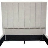Grey Velvet Tufted Queen Bed Frame Beds LOOMLAN By Diamond Sofa