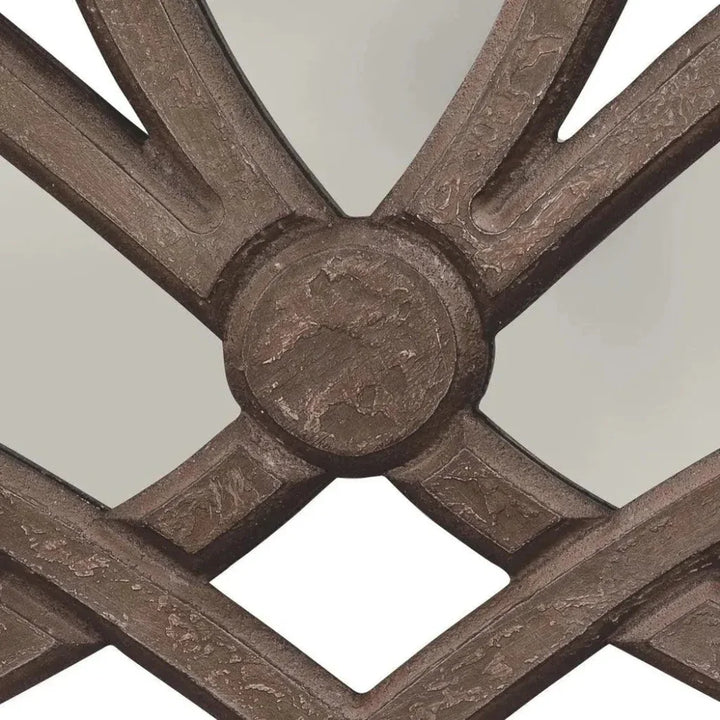 Grey Wood Decorative Wall Mirror 46" Wide - LOOMLAN - Jamie Young - Wall Mirrors