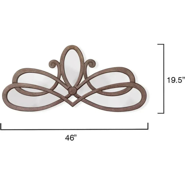 Grey Wood Decorative Wall Mirror 46" Wide - LOOMLAN - Jamie Young - Wall Mirrors