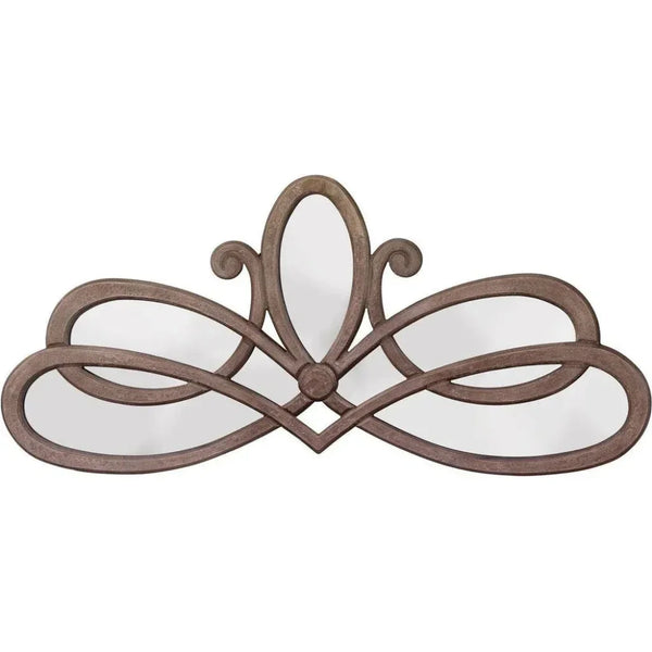 Grey Wood Decorative Wall Mirror 46" Wide - LOOMLAN - Jamie Young - Wall Mirrors