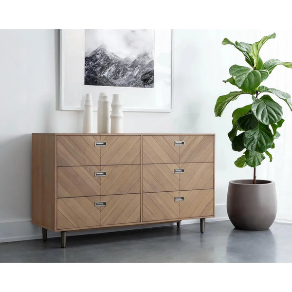 Greyson Handcrafted Wooden Dresser-Dressers-SUNPAN-LOOMLAN