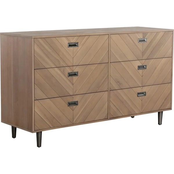 Greyson Handcrafted Wooden Dresser-Dressers-SUNPAN-LOOMLAN