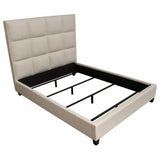 Grid Tufted Low Profile Bed Frame-Beds-Diamond Sofa-LOOMLAN