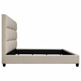 Grid Tufted Low Profile Bed Frame-Beds-Diamond Sofa-LOOMLAN